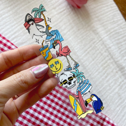 [ Double Sided ] Bookmark UV DTF Decal | Summer Chillin'