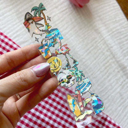 [ Double Sided ] Bookmark UV DTF Decal | Summer Chillin'