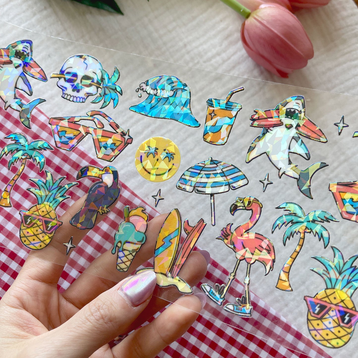 [ Double Sided ] 16oz Cup UV DTF Decal | Summer Chillin'