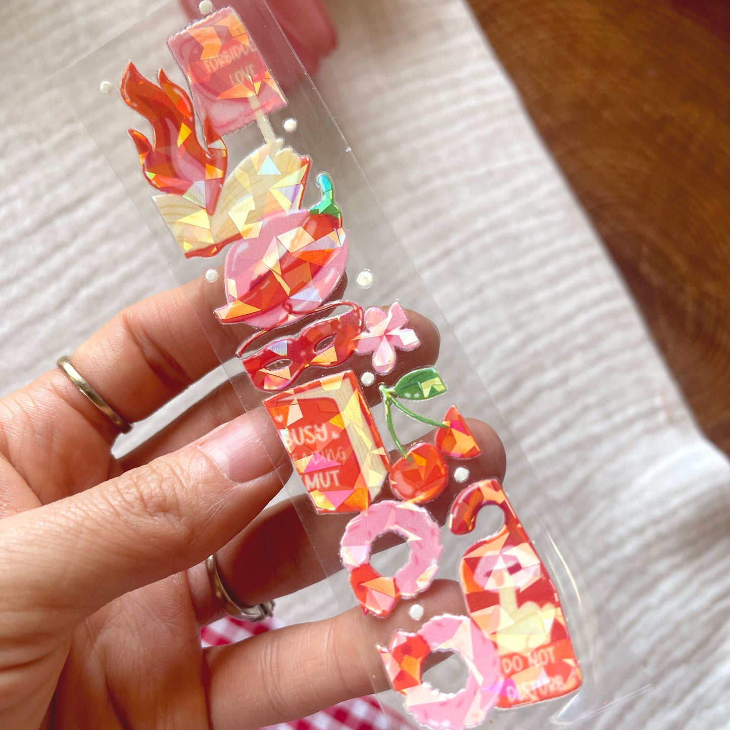 [ Double Sided ] Bookmark UV DTF Decal | Busy Reading SMUT