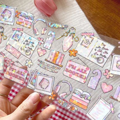 [ Double Sided ] 16oz Cup UV DTF Decal | I'm All Booked 🛋️