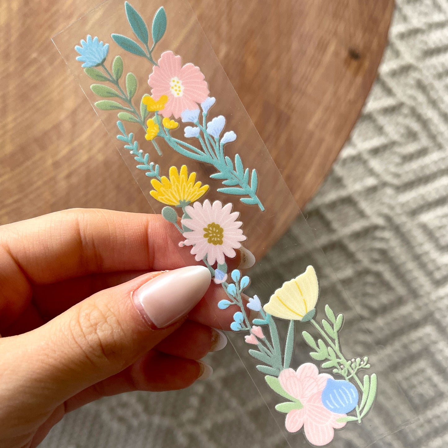Bookmark UV DTF Decal | Flower: Add Your Own Initial