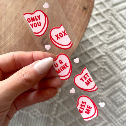 Bookmark UV DTF Decal | Valentine Heart