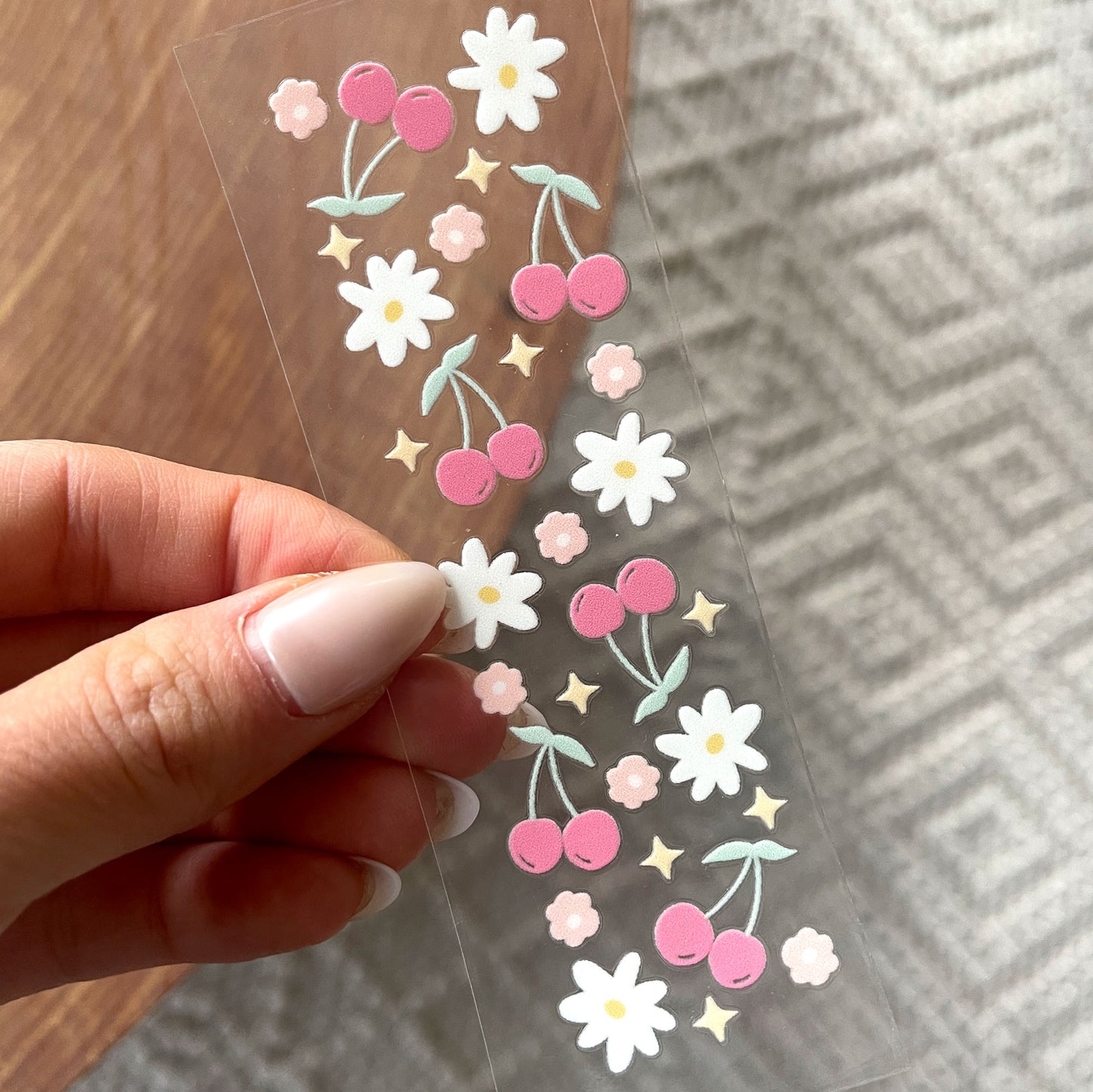 Pen UV DTF Wrap | Floral Cherry