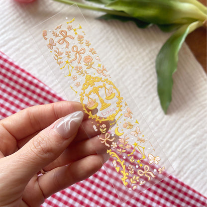 [ Double Sided ] Bookmark UV DTF Decal | Coquette Libra