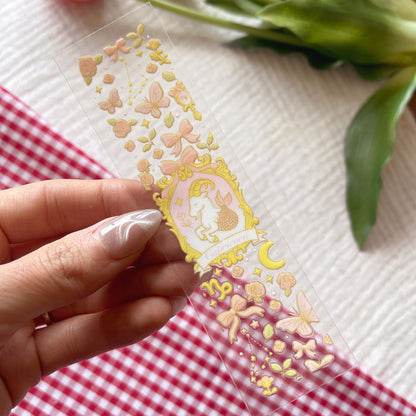 [ Double Sided ] Bookmark UV DTF Decal | Coquette Capricorn