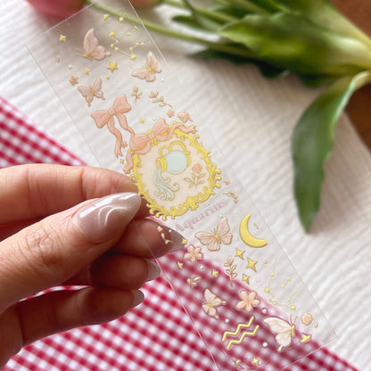 [ Double Sided ] Bookmark UV DTF Decal | Coquette Aquarius