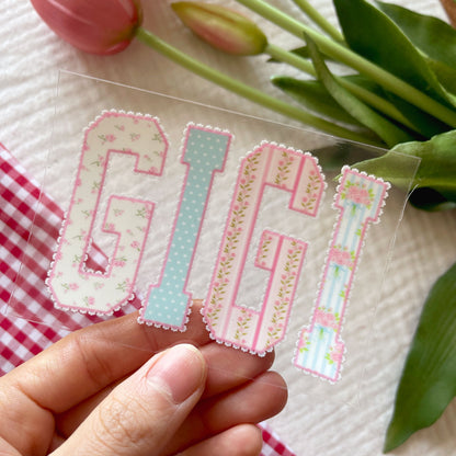 [ Double Sided ] UV DTF Transfer | Romantic GIGI