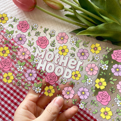 [ Double Sided ] 16oz Cup UV DTF Decal | Motherhood Floral