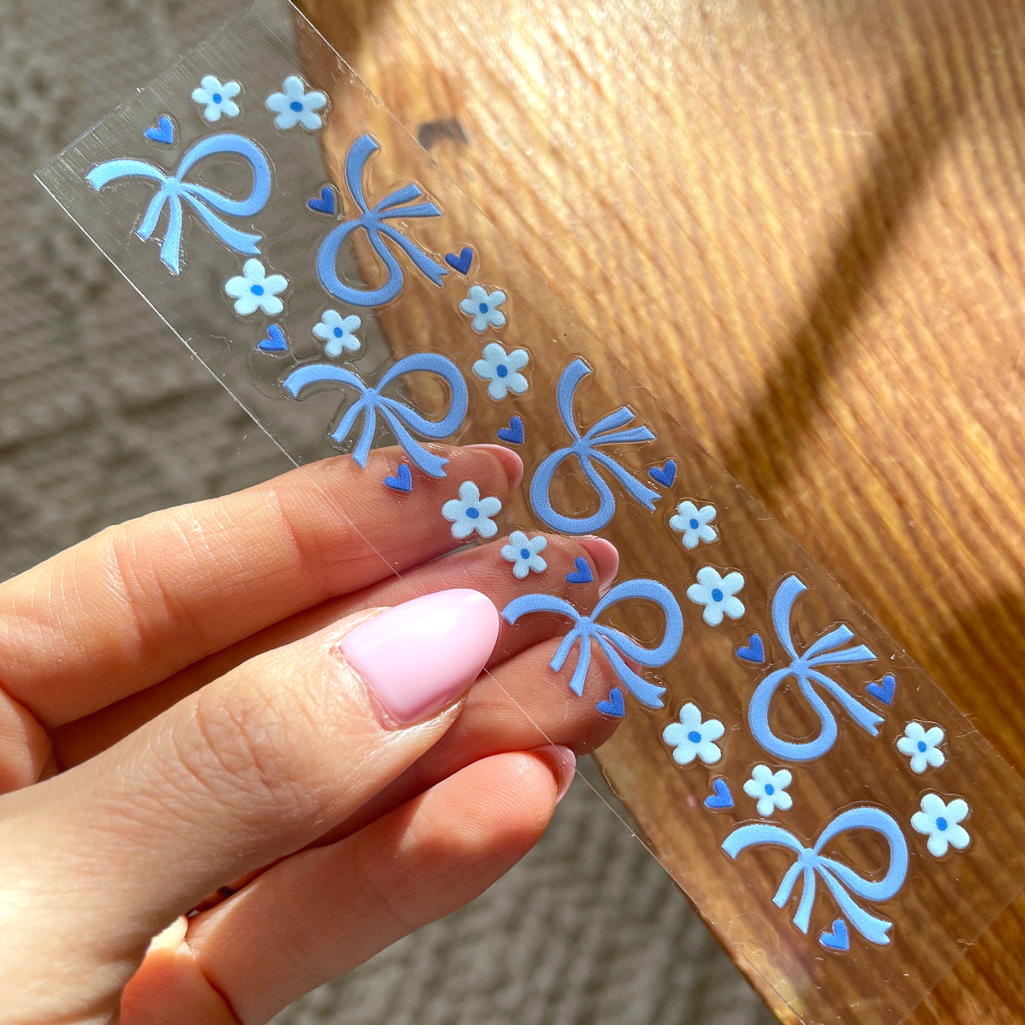 [ Double Sided ] Bookmark UV DTF Decal |  Skylit Coquette Bow