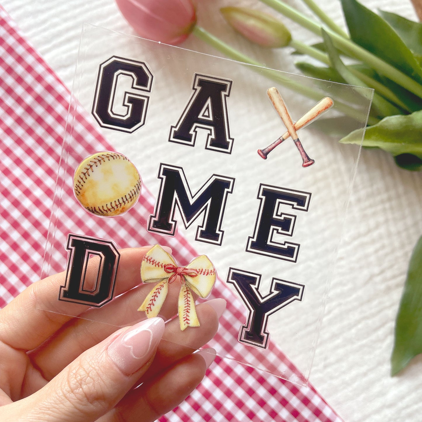 [ Double Sided ] UV DTF Transfer | Game Day Softball