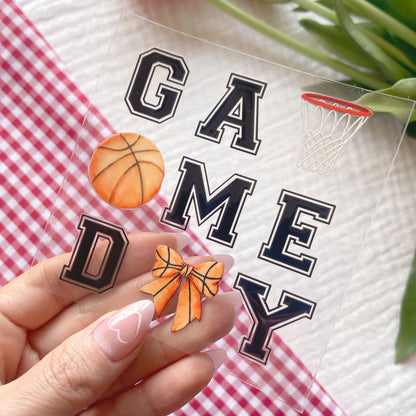 [ Double Sided ] UV DTF Transfer | Game Day Basketball