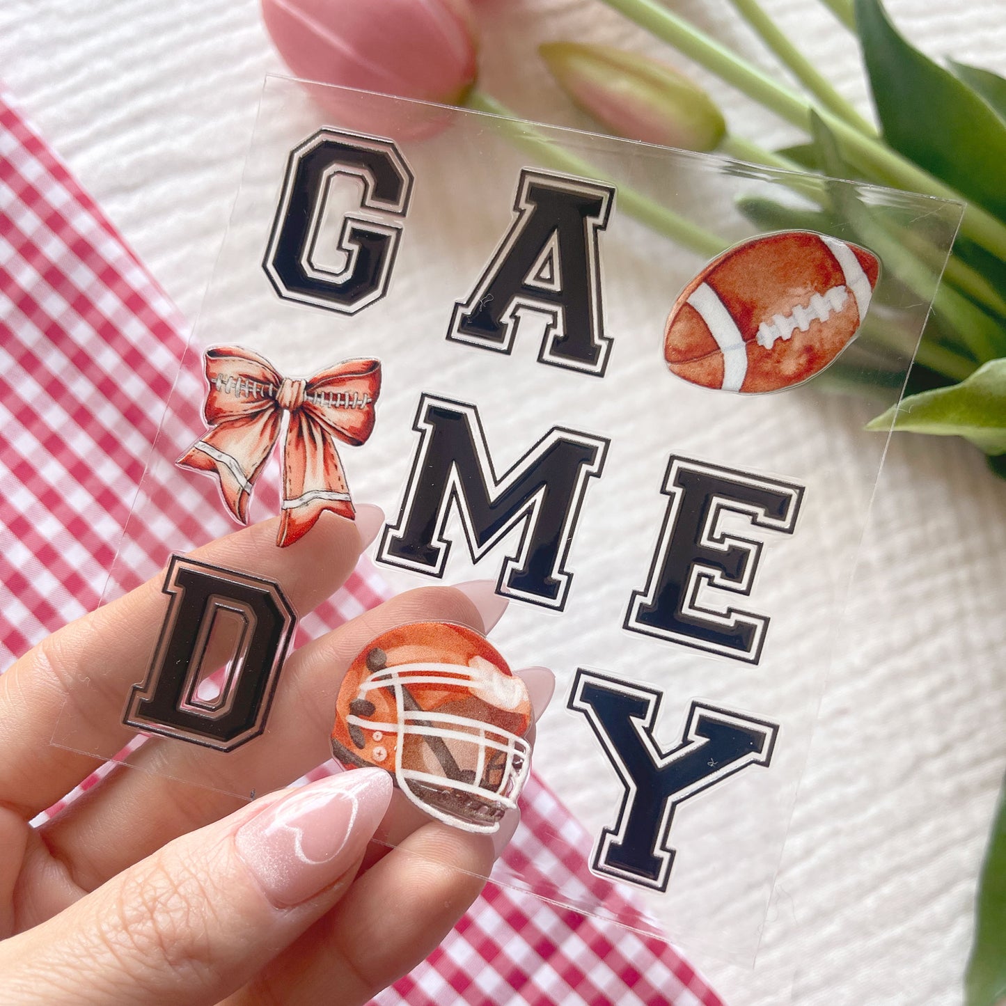 [ Double Sided ] UV DTF Transfer | Game Day Football