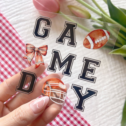 [ Double Sided ] UV DTF Transfer | Game Day Football