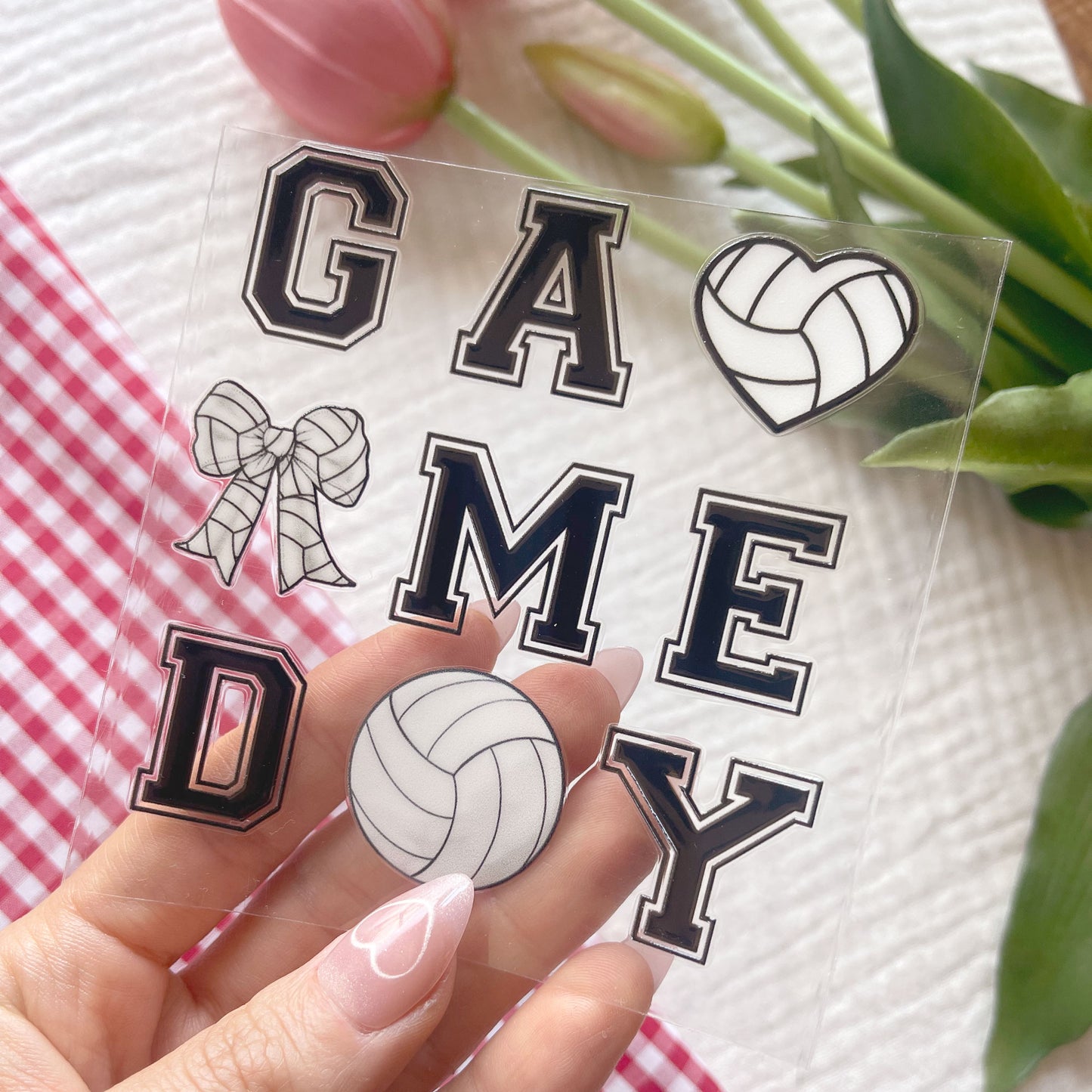 [ Double Sided ] UV DTF Transfer | Game Day Volleyball