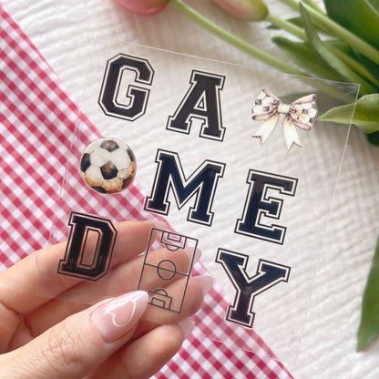[ Double Sided ] UV DTF Transfer | Game Day Soccer