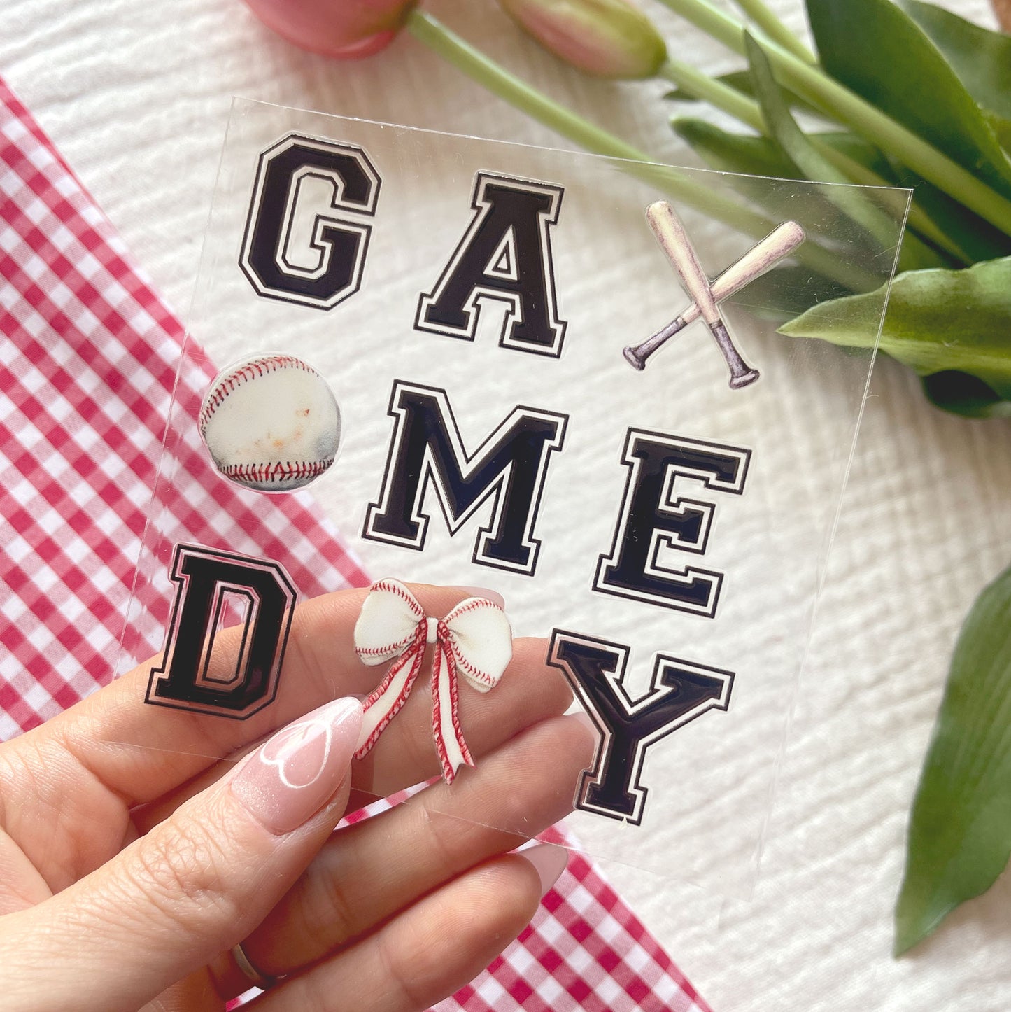 [ Double Sided ] UV DTF Transfer | Game Day Baseball
