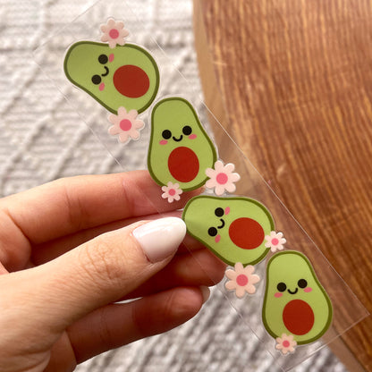 [ Double Sided ] Bookmark UV DTF Decal | Kawaii Avocado