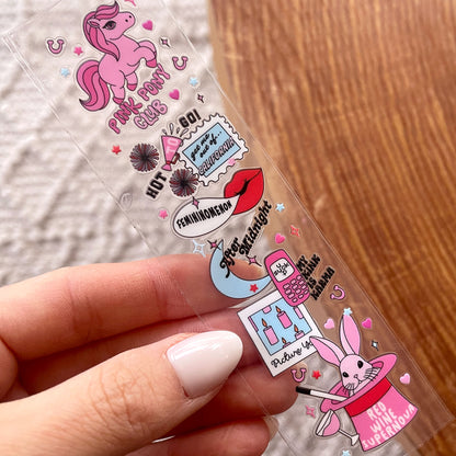 [ Double Sided ] Bookmark UV DTF Decal | Kawaii Pop Culture