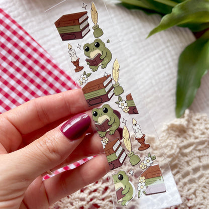 [ Double Sided ] Bookmark UV DTF Decal | Froggy Book Club