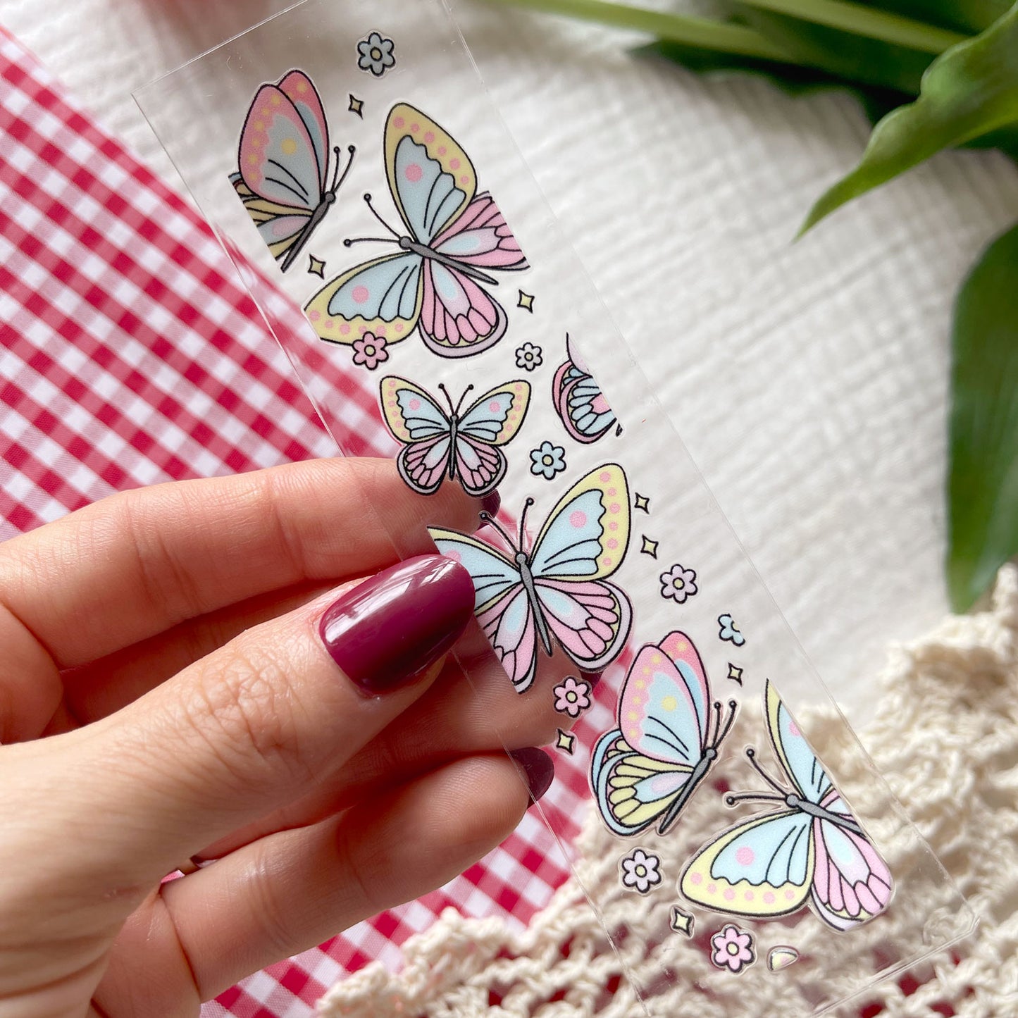 [ Double Sided ] Bookmark UV DTF Decal | Spring Butterfly