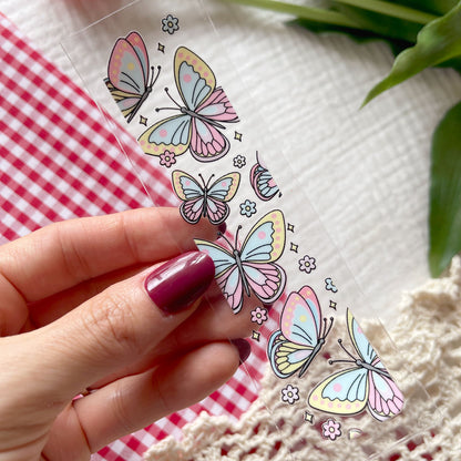 [ Double Sided ] Bookmark UV DTF Decal | Spring Butterfly