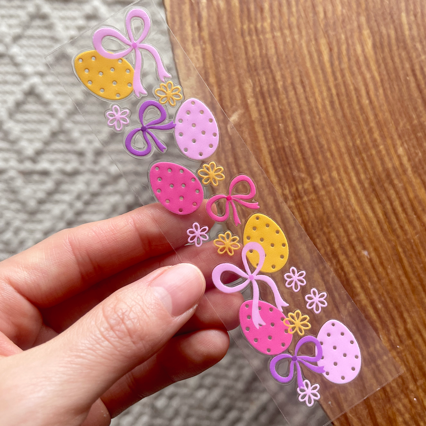 [ Double Sided ] Bookmark UV DTF Decal | Easter Bow