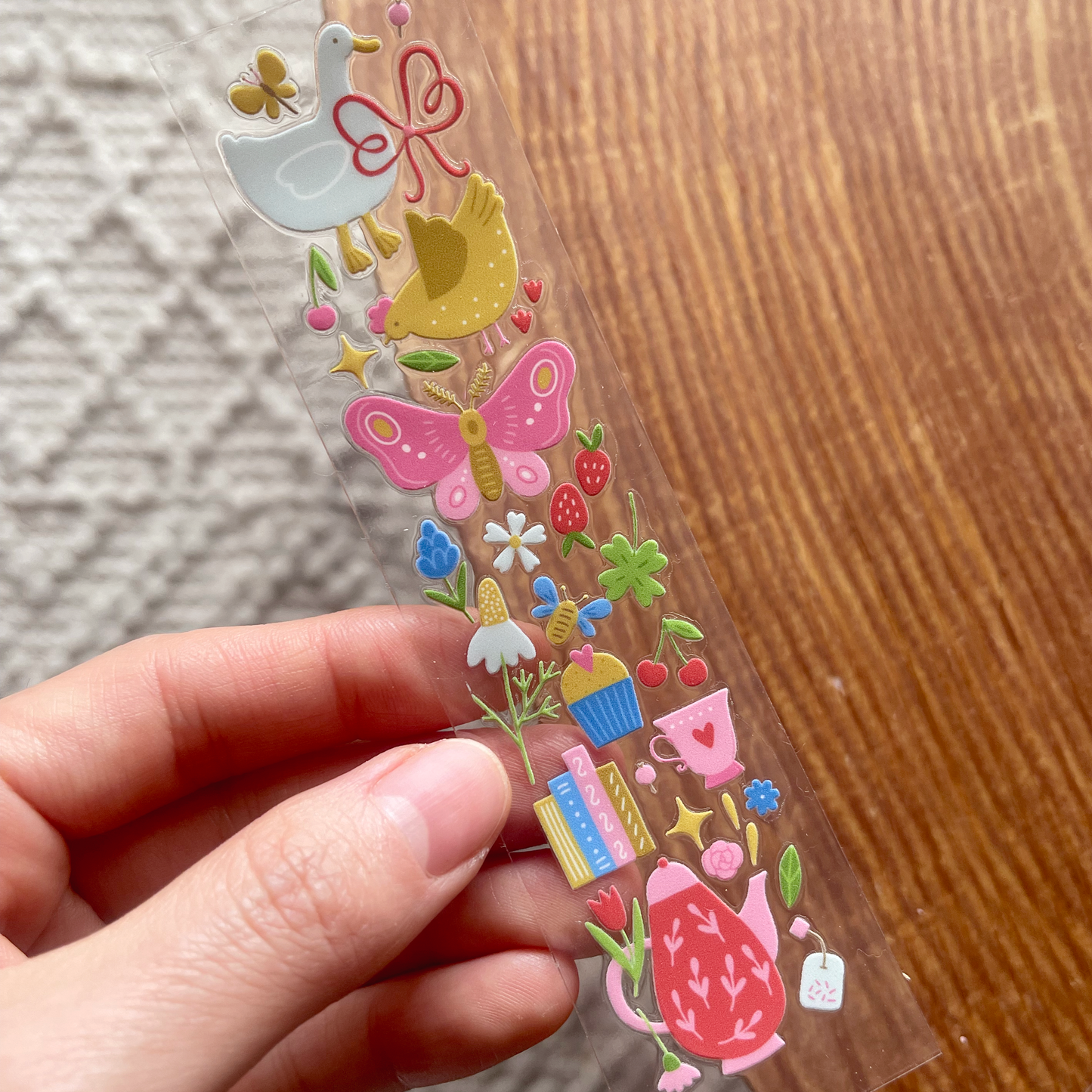 [ Double Sided ] Bookmark UV DTF Decal | Cottage Core Spring