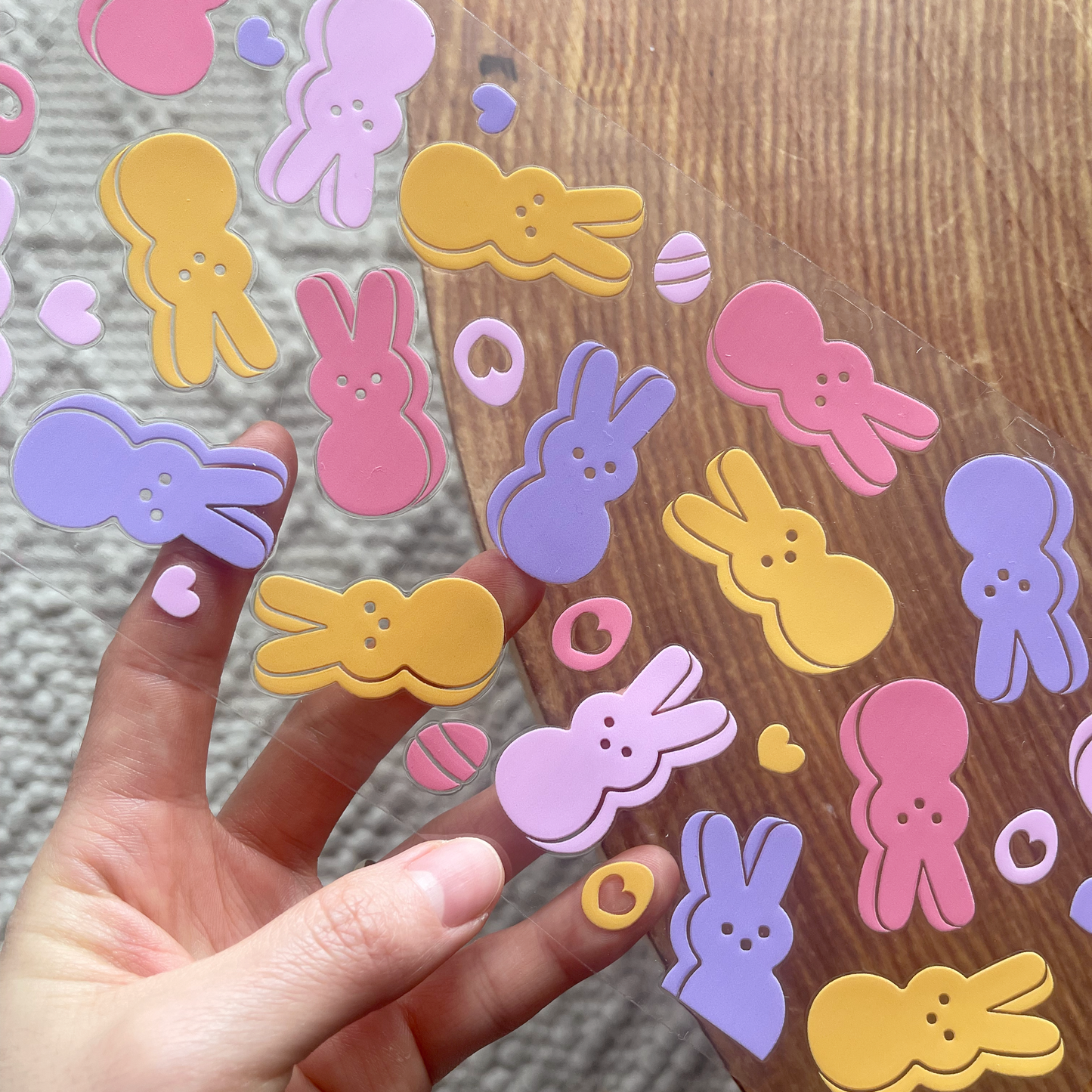 [ Double Sided ] Bookmark UV DTF Decal | Marshmallow Bunny