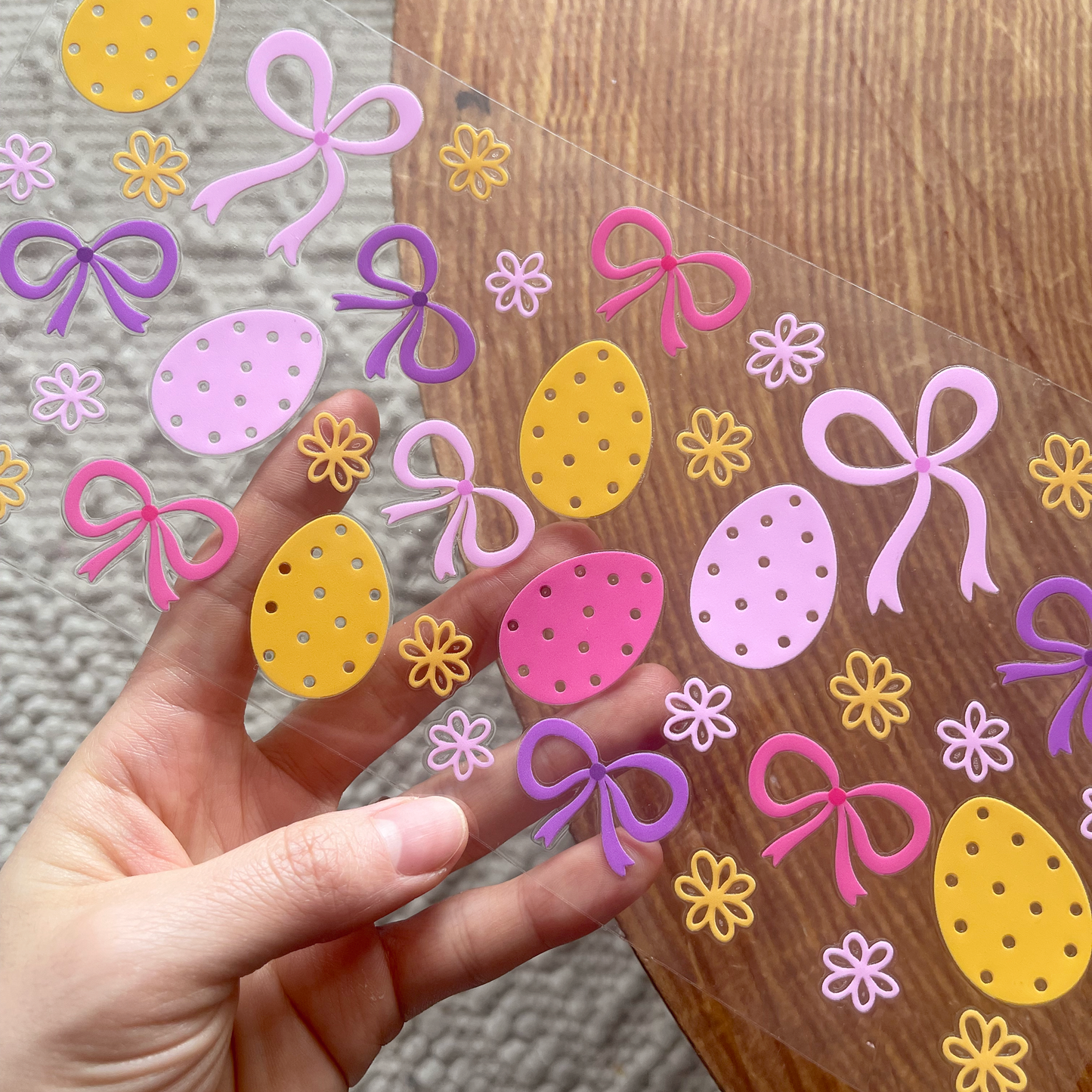 [ Double Sided ] Bookmark UV DTF Decal | Easter Bow