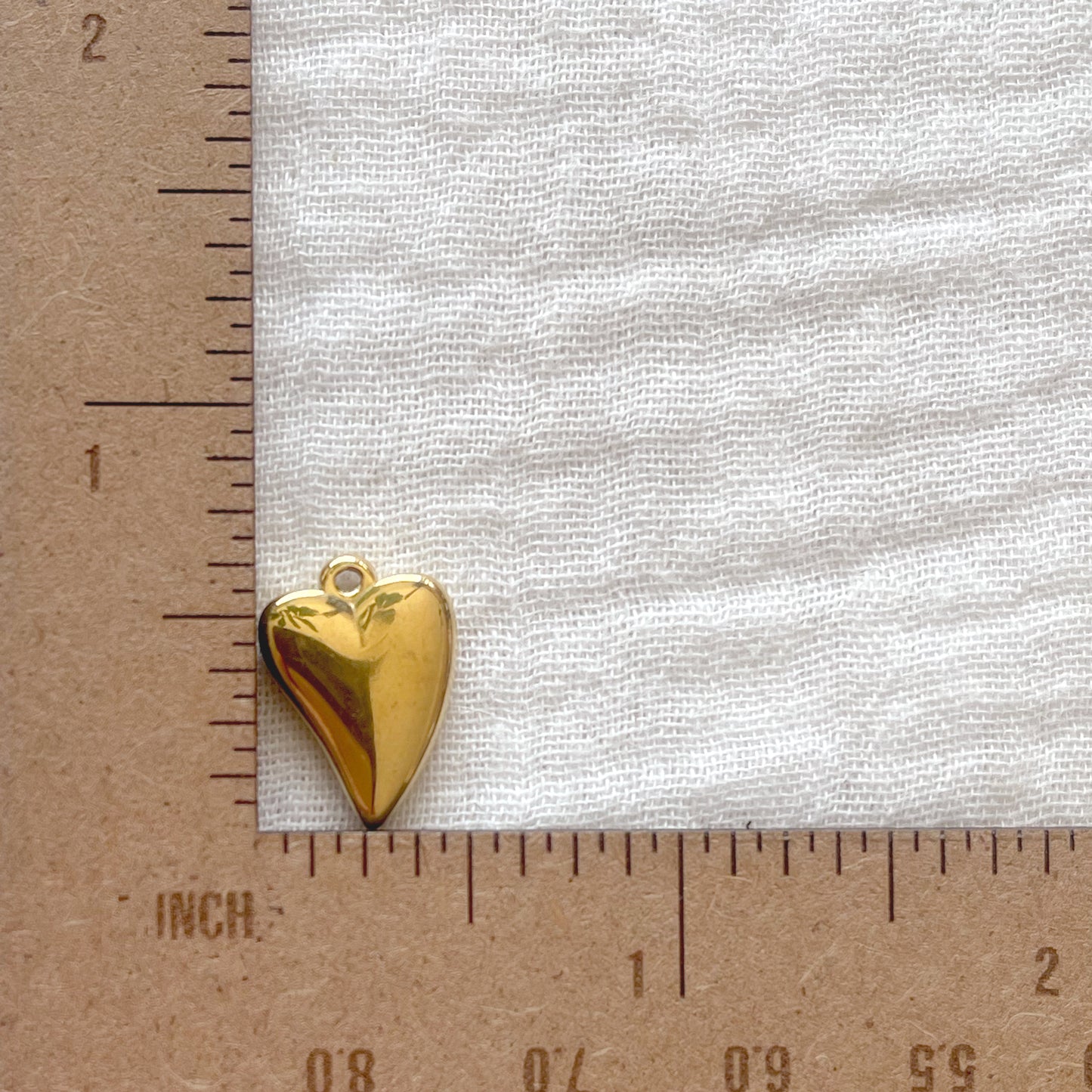 Long Heart Charm | 18K Gold Plated