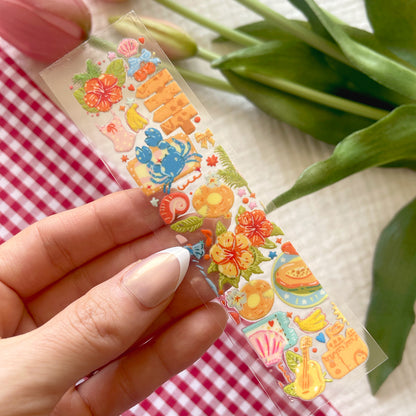 [ Double Sided ] Bookmark UV DTF Decal | Tropical Vibes