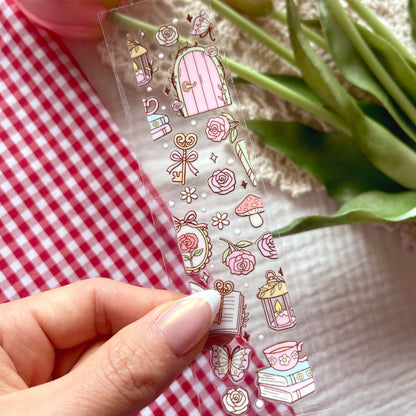 [ Double Sided ] Bookmark UV DTF Decal | Secret Bookish Garden