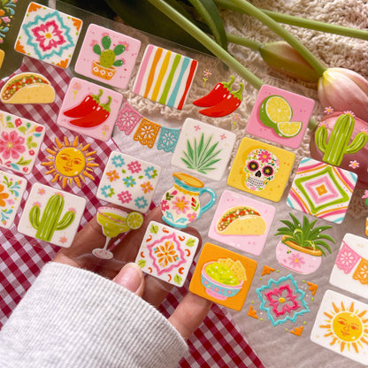 [ Double Sided ] 16oz Cup UV DTF Decal | Fiesta Patchwork 🌵
