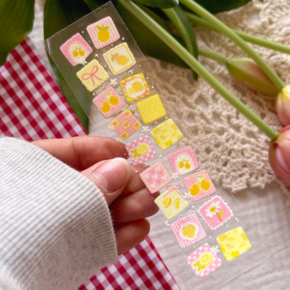 [ Double Sided ] Bookmark UV DTF Decal | Lemon Patchwork