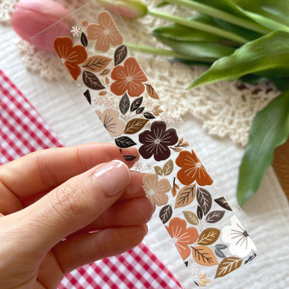 [ Double Sided ] Bookmark UV DTF Decal | Autumn Floral Field