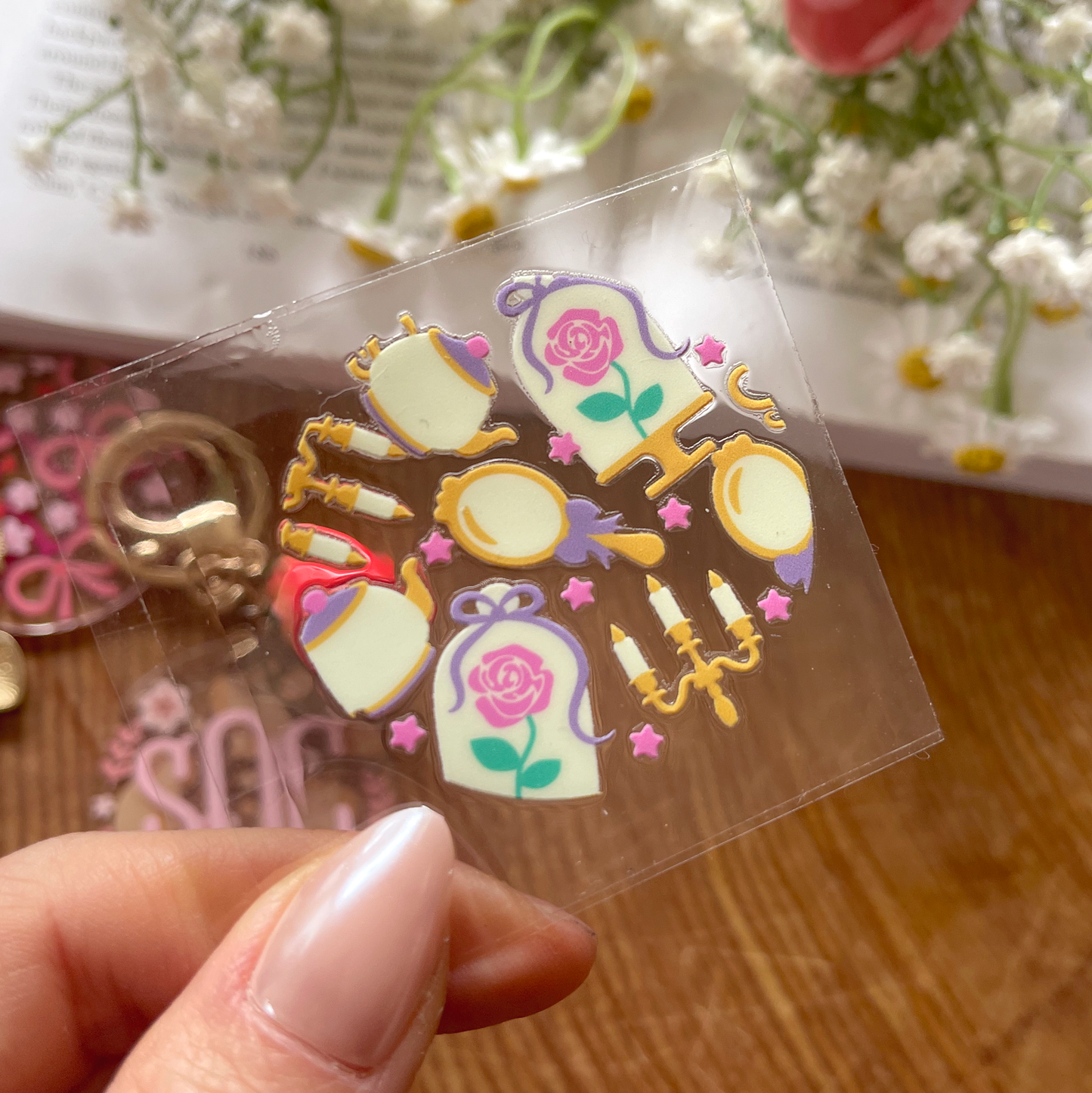 [ Double Sided ] Circle UV DTF Decal | Beauty And The Beast