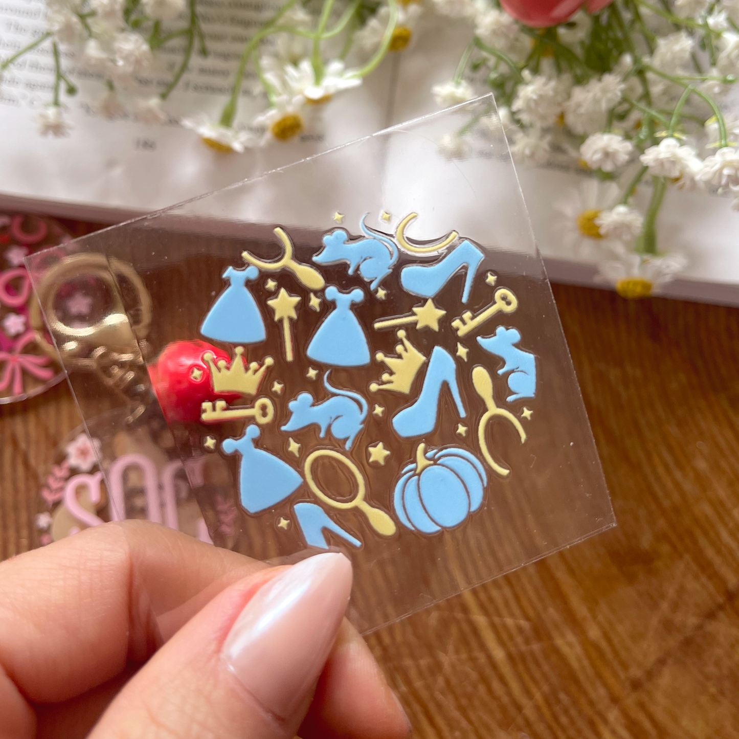 [ Double Sided ] Circle UV DTF Decal | Cinderella
