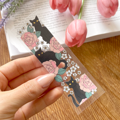 Pen UV DTF Wrap | Black Cat & Roses