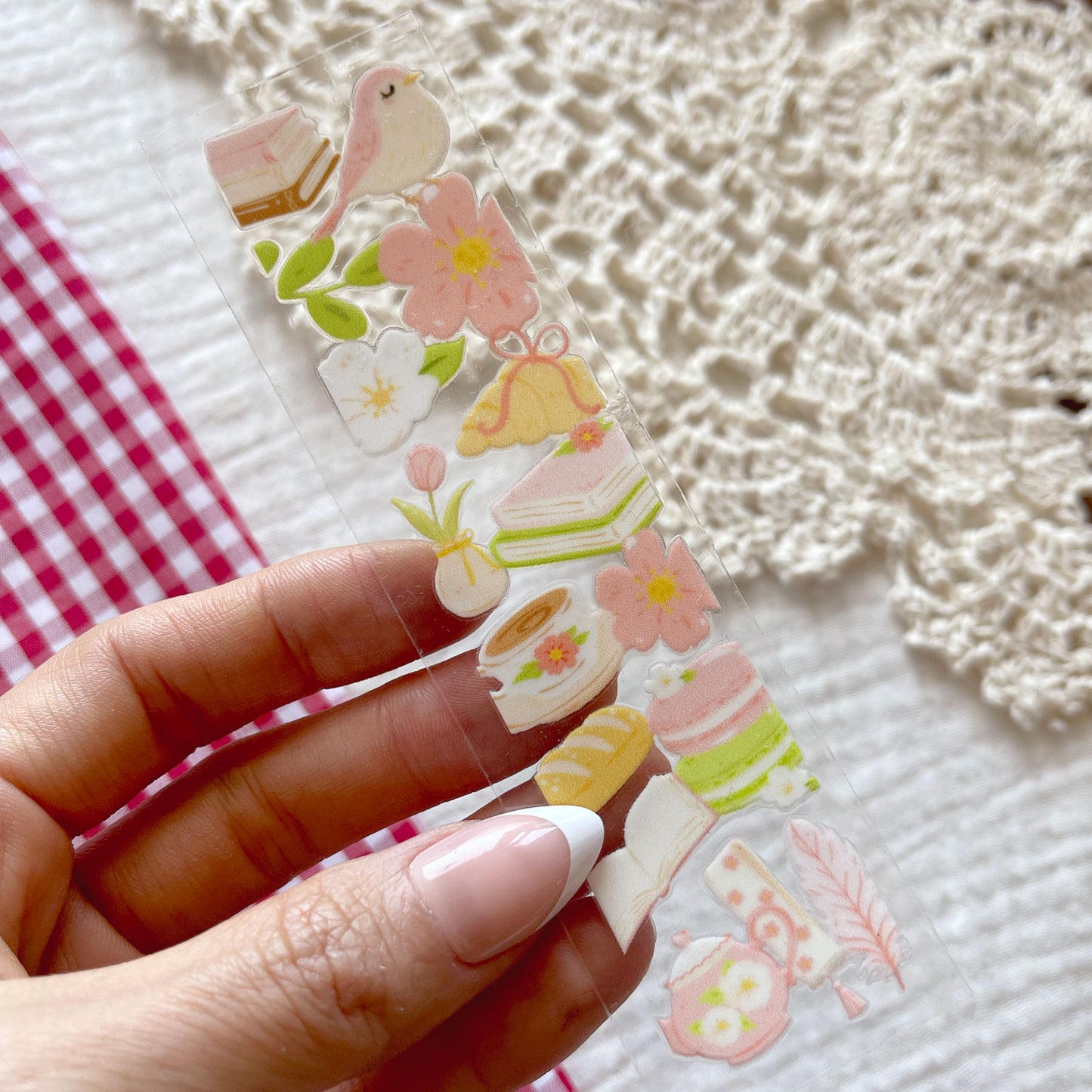 [ Double Sided ] Bookmark UV DTF Decal | Afternoon Tea Garden
