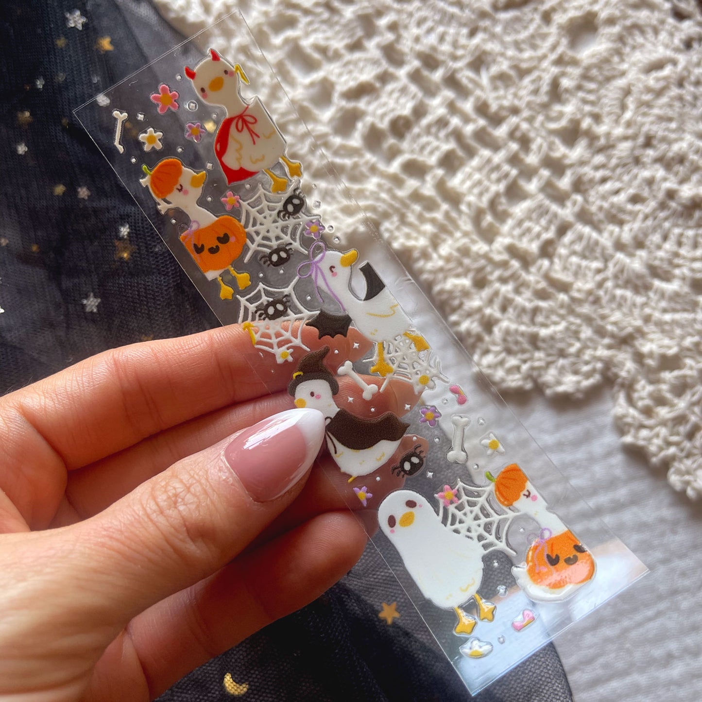 [ Double Sided ] Bookmark UV DTF Decal | Spooky Silly Goose