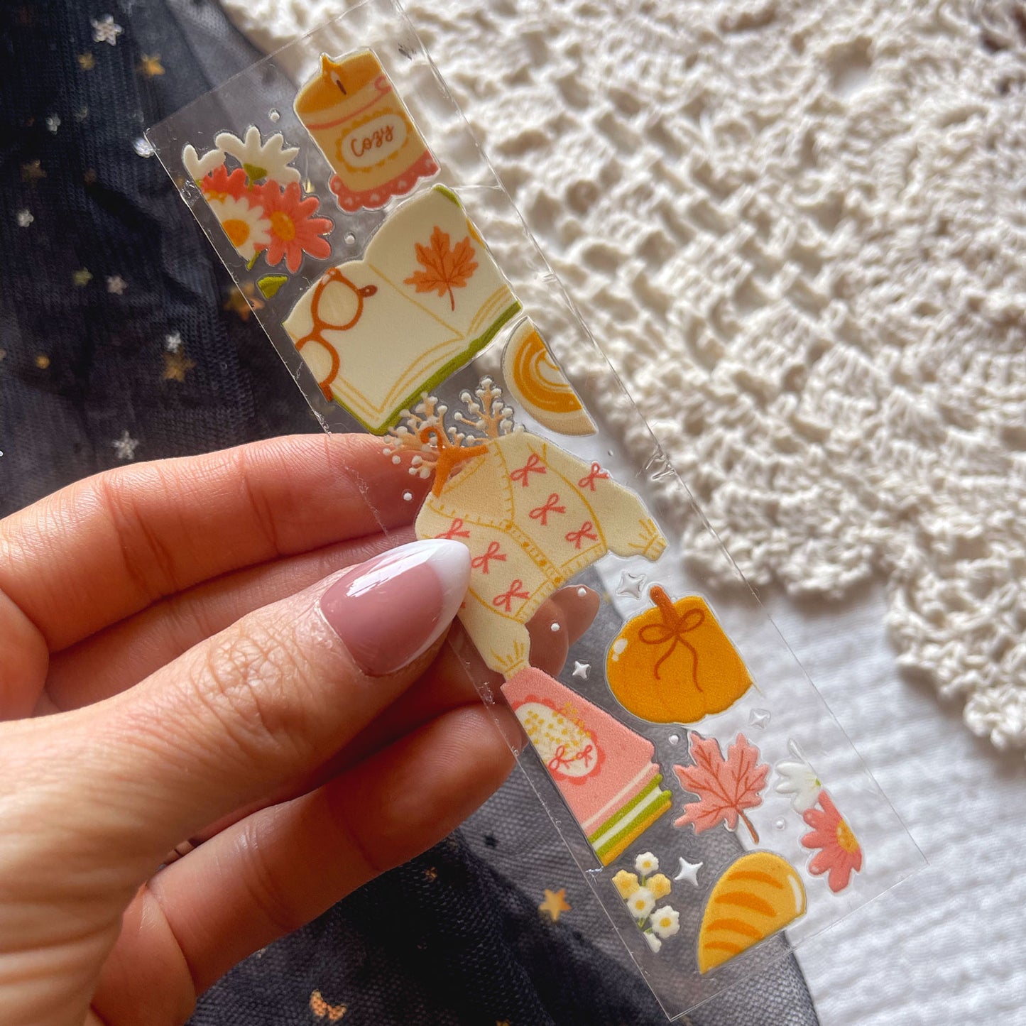 [ Double Sided ] Bookmark UV DTF Decal | Cozy Fall Reading Time