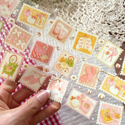 [ Double Sided ] 16oz Cup UV DTF Decal | Cozy Fall Stamp