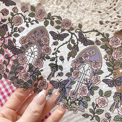 [ Double Sided ] 16oz Cup UV DTF Decal | Secret Rose Garden 🥀