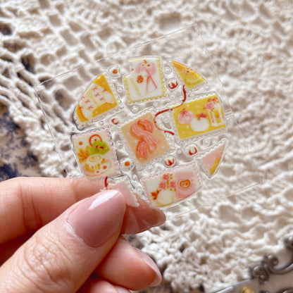 [ Double Sided ] Circle UV DTF Decal | Cozy Fall Stamp