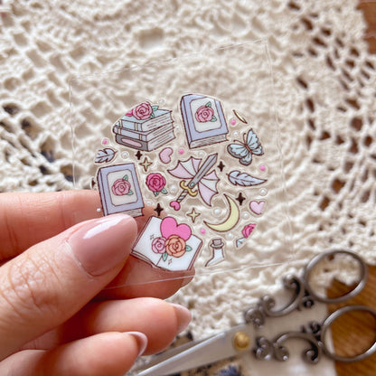 [ Double Sided ] Circle UV DTF Decal | Addicted To Romantasy