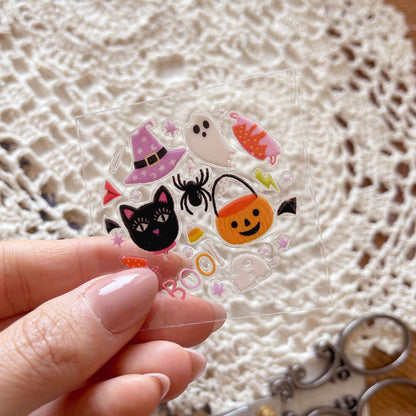 [ Double Sided ] Circle UV DTF Decal | Halloween Friends