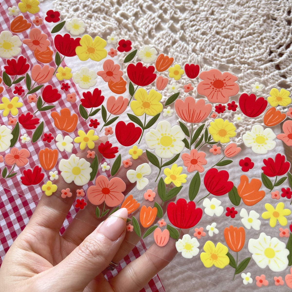 [ Double Sided ] 16oz Cup UV DTF Decal | Floral Autumn Field