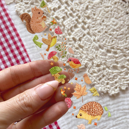 [ Double Sided ] Bookmark UV DTF Decal | Cozy Forest Friends