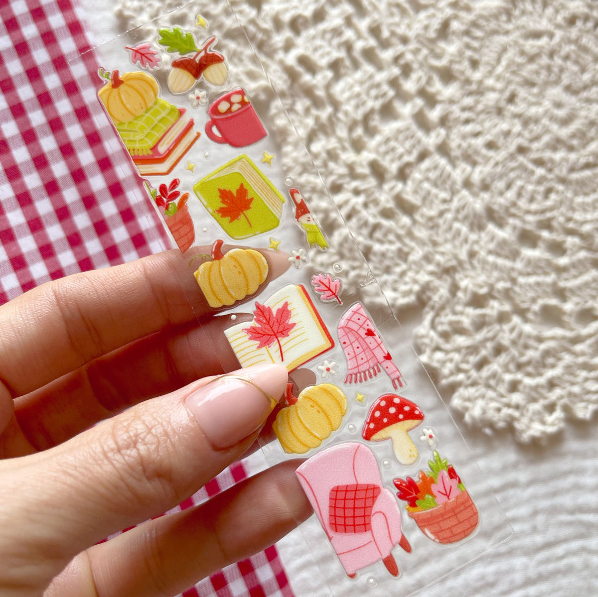[ Double Sided ] Bookmark UV DTF Decal | Autumn Reading Time